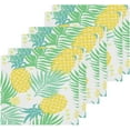 thumbnail image 2 of SKYSONIC 4 PCS Summer Pineapple Pattern Washcloths, 12"x 12" Cotton Wash Cloths, Highly Absorbent and Soft Face Towels for Bathroom,Gym,Hotel and Spa, 2 of 7