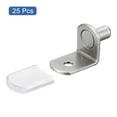 thumbnail image 3 of Uxcell 25Pcs Shelf Support Pegs L-Shaped Support Bracket Pegs Shelf Pin with Rubber Sleeve Silver Tone 0.24", 3 of 5