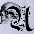 thumbnail image 2 of CafePress - Gothic Skull Initial U - Cute Infant Baby Football Bodysuit, 2 of 3
