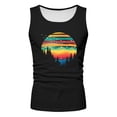 thumbnail image 4 of Mens Tank Tops Coconut Print Sleeveless Mens New Clothing,Black,M, 4 of 4