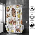 thumbnail image 4 of Coolnut Bath Shower Curtain Liners 72"x72", Happy Easter Birdhouse Eggs Flowers Polyester Waterproof with 12 Curtain Hooks Bathroom Accessories Decoration, 4 of 6
