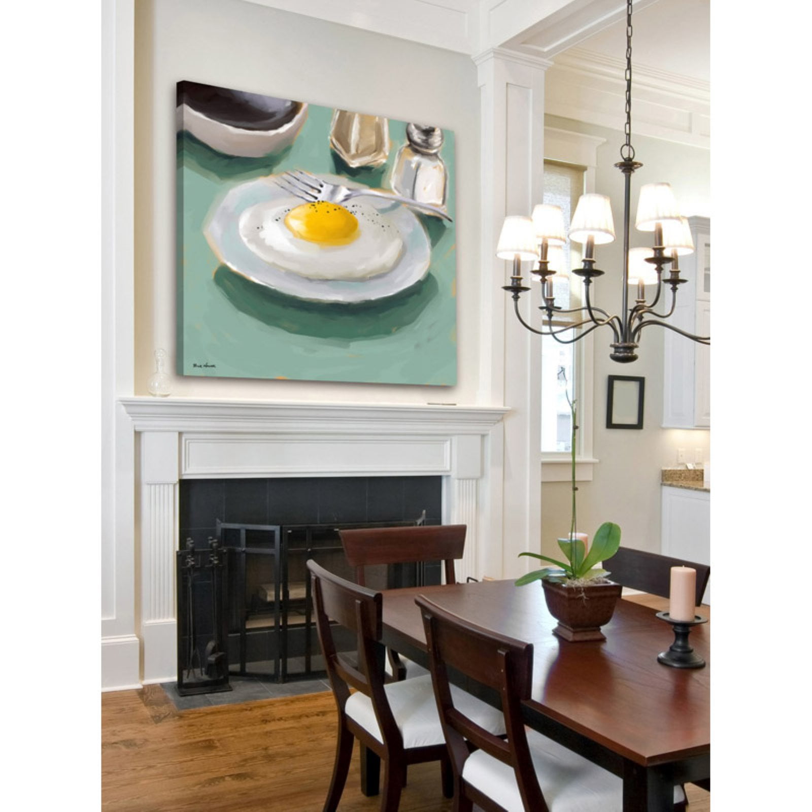 Marmont Hill "Fried Egg" by Rick Novak Painting Print on Wrapped Canvas