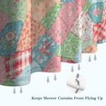 thumbnail image 6 of Pioneer Flower Floral Print Pattern Shower Curtain 72"x84", Bathroom Decorative Shower Curtain Set with 12 Hooks, Waterproof Washable, 6 of 6