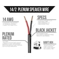 thumbnail image 2 of Voltive 14/2 Speaker Wire - CL3P - Plenum - OFC - 500FT - Black, 2 of 6