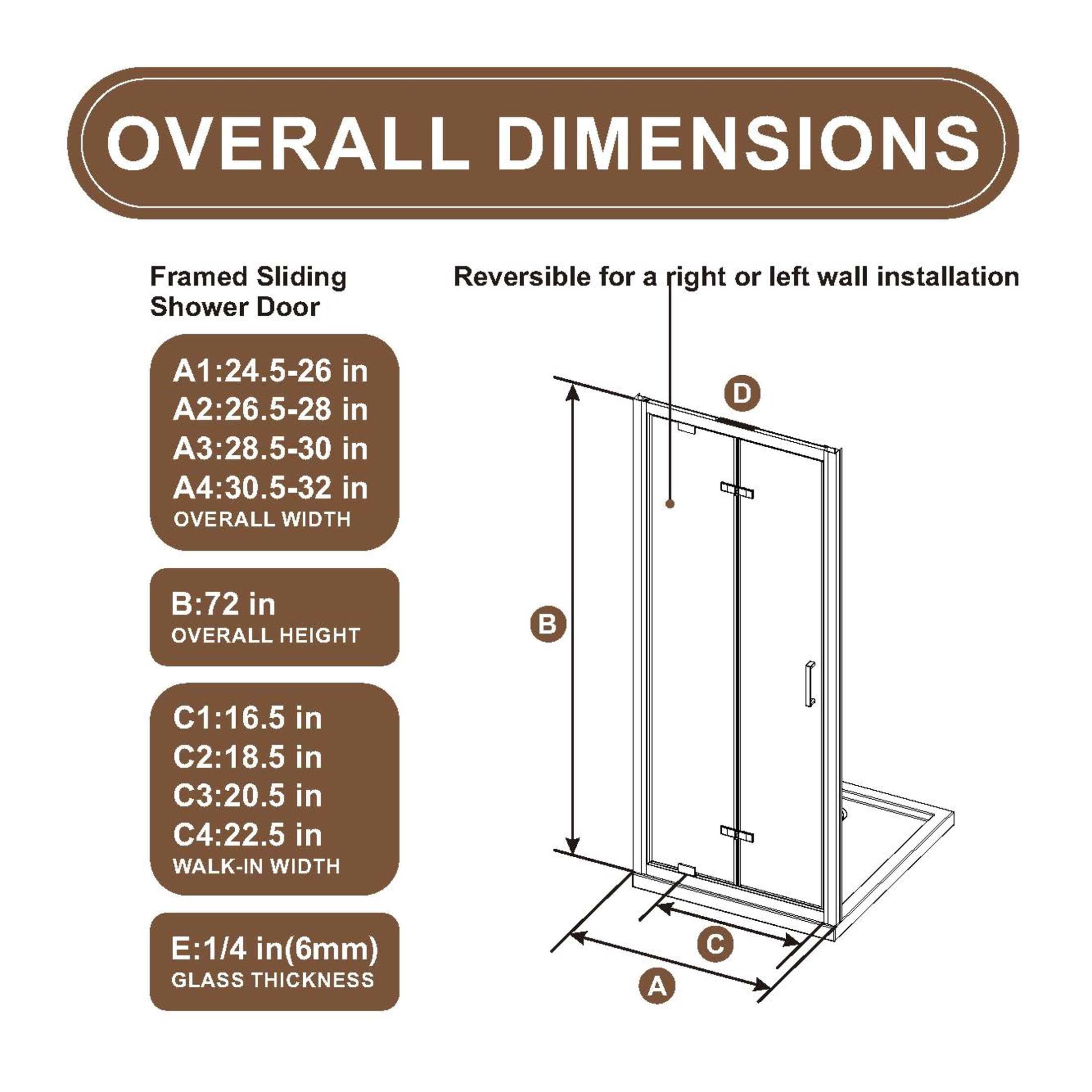 Noble House 28" x 72" Framed Bi-fold Pivot Shower Door, Clear Tempered Glass Space-Saving Folding Door, Matt Black