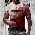 thumbnail image 3 of T-shirt à Manches Courtes Col Rond Imprimé Thème Halloween Festival Carnaval pour Hommes, 3 of 4