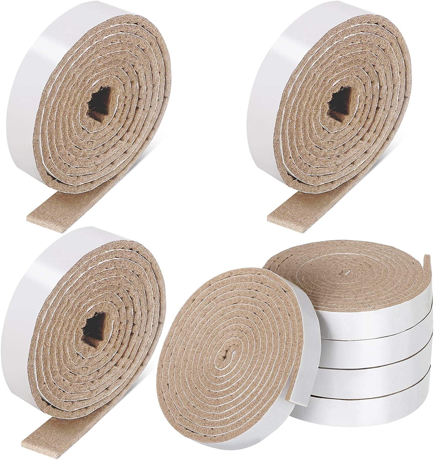 1/2 x 60 Inch Felt Strips with Adhesive Backing Felt Tapes Felt Strip Rolls Furniture SelfStick