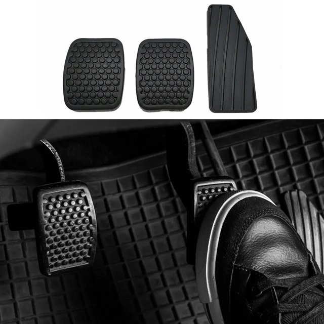 3 Pieces/Set Rubber Car Clutches Pedal Part Accessories Pad Detachable Modified Upgrading Protective Brake Pedals Guard Accessories