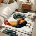 thumbnail image 4 of Hallway Runner Rugs 2.7x5 Ft, Vintage Rooster Non Slip Area Rugs for Kitchen Bedroom Entryway, Retro Farmhouse Rooster Watercolor Washable Carpet Runner Rug Floor Mats for Bedroom Home Decor, 4 of 9
