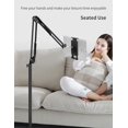 thumbnail image 3 of Soporte de suelo para tableta BluusuUK con doble base de peso ajustable, 3 of 6
