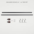 thumbnail image 6 of Exclusive Home Matte Round Single Curtain Rods Set, 35"- 66", 6 of 8