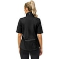 thumbnail image 3 of Little Donkey Andy Women's Short Sleeve Jacket Windproof Lightweight Vest for Golf Hiking Running Black XS, 3 of 7
