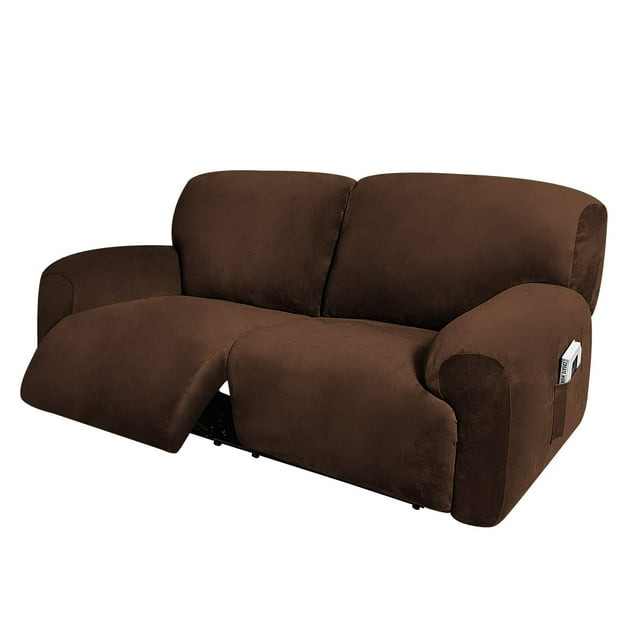 Funda de terciopelo para sofá reclinable extra ancho ULTICOR de 2 plazas