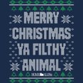 thumbnail image 2 of Men's Home Alone Merry Christmas Ugly Sweater Graphic Tee Navy Blue Heather Medium, 2 of 4