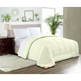 thumbnail image 1 of SGI Microfiber Comforter Set SuperKing P Plus Size Ivory Solid 3 Piece, 1 of 5