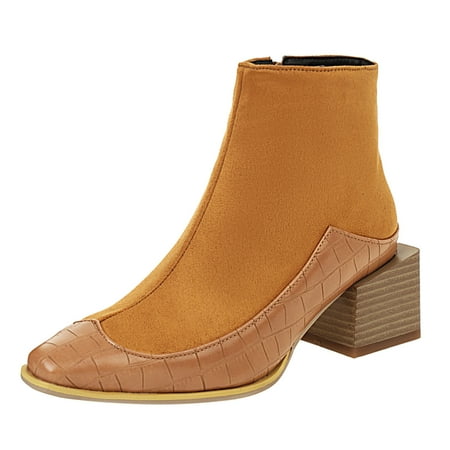 

Qufokar Womens Mid Calf Socks With Ruffles Womens Cutout Booties And Boots Zipper High Nonslip Women Fashion Booties Comfortable Short Shoes Toe Round Heels Women S Boots