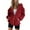 Red, variant on Plebaso Tracksuit Sets for Women 2 Pieces Outfits Full Zip Hoodie and Biker Shorts Tracksuits Lounge Sets