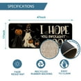 thumbnail image 4 of Sm:)e I Hope You Brought Boos Jack-O'-Lantern Ghost Halloween Doormat, Black, 17x47 Inch, 4 of 7