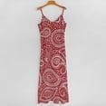 thumbnail image 5 of Pretty Bohemian Art Paisley Red And White Sleeveless Dress Dresses Women Summer Women's Summer Clothing, 5 of 9