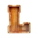 thumbnail image 2 of Lata de ahorros de madera con letras en inglés, lata de ahorros de vidrio transparente, alcancía, 2 of 6