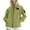 Green, variant on Women's Autumn/Winter Short Polyester Jacket: Hooded Waterproof w/ Multi-Pockets & Heart Patch - Outdoor & Daily Wear