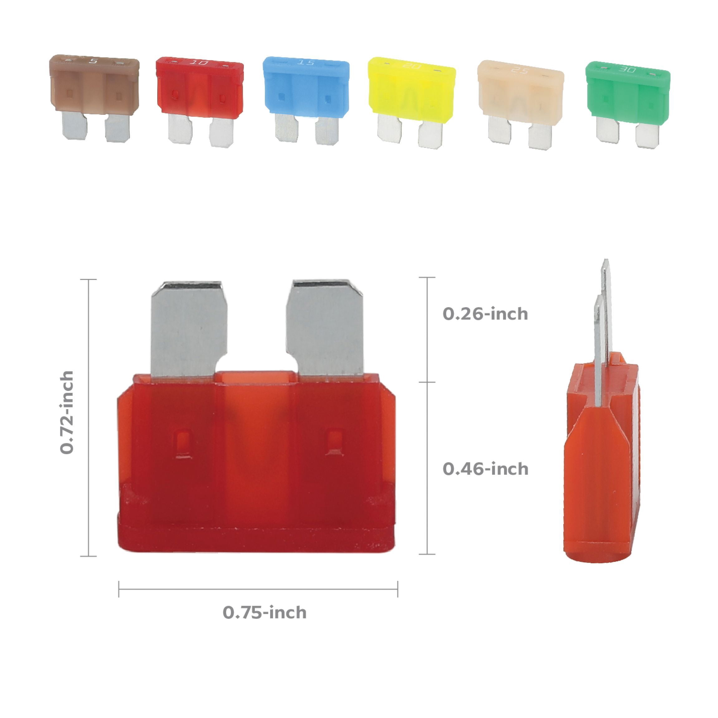 EverStart ATC 6-Piece Fuse Emergency Kit with Puller for Automotive, Marine, and Electronics
