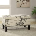 thumbnail image 4 of Riverbay Furniture Linen Ottoman in Botanical, 4 of 5