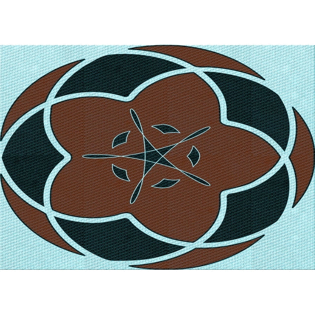 Ahgly Company Tapis Rectangulaire Lavable en Machine Intérieur Transitionnel Bleu Hosta, 2 Pieds x 5 Pieds