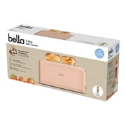 bella 2-Slice Slim Toaster with Extra Long Slot, 6 Setting Shade Control with Reheat & Cancel Buttons, Blossom
