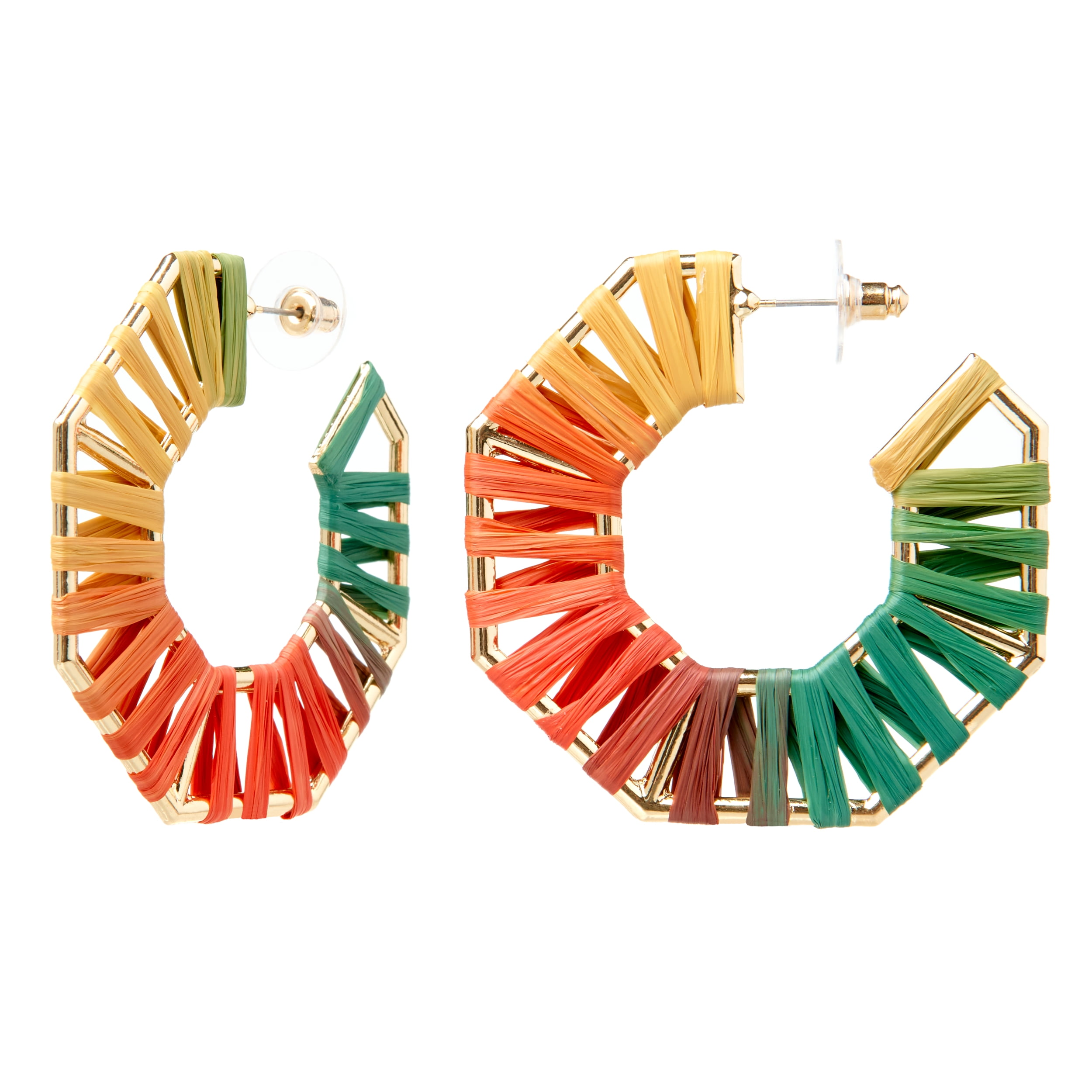 Color Knotted Headband, Scrunchie and Earring Set, 3-Piece