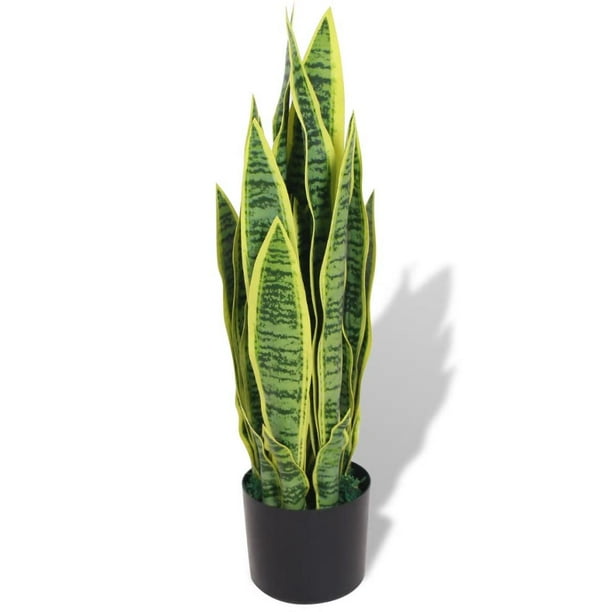 Artificial Snake Plant Fake Sansevieria Plants 25.6"Tall 21 Faux Green