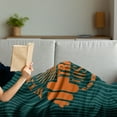 thumbnail image 3 of Fitness Soft Flannel Fleece Throw Blanket, Winners Train Losers Complain Words Design Dumbbell Bodybuilding, Cozy Plush for Indoor and Outdoor Use, 50" x 70", Petrol Blue Teal Orange, by Ambesonne, 3 of 5