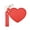 Red, variant on Love Heart Shape Makeup Mirror Faux Leather Vanity Mirror Keychain Travel Women Handheld Cosmetic Mirror Bag Pendant
