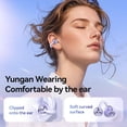 thumbnail image 2 of Wireless Earbuds Open Ear Clip On Headphones with LED Digital Display Charging Case Touch Control Bluetooth 5.4 Air Conduction Sport Earphones for Running Fitness, Medium Purple, 2 of 7