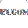 thumbnail image 2 of Colgante de diamantes con palabras con mariposa, arte colorido, decoración del hogar (AMOR), 2 of 8