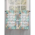 thumbnail image 5 of Beach Coastal Bathroom Window Curtain, Summer Coral Starfish Nautical Ocean Retro Light Filtering Coffee Kitchen Curtains, Bedroom Living Room Curtains 2 Panel 84"x54", 5 of 6
