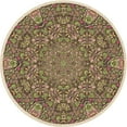 thumbnail image 1 of Ahgly Company Indoor Round Patterned Sepia Brown Area Rugs, 5' Round, 1 of 6