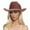 Khaki, variant on Conairie Women's Flat Top Western Cowboy Fedora Hat Wide Brim Felt Summer Outdoor Party Jazz Cap Light Green