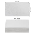 thumbnail image 2 of Uxcell 50 Business Card Stock 3.5" x 2" Blank Business Cards for Laser Printer Small Message Card Graffiti Scrapbooking DIY Thanks Cards, Fine Sand Silver, 2 of 6