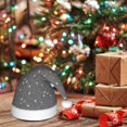 thumbnail image 6 of KLL Christmas Hats for Adults Plush Airplane Routes Around The World Print Santa Hat Xmas Fluffy Santa Claus Hat for Women Men, 6 of 6