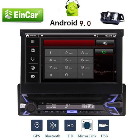 Rear Camera and Remote Control as gift!!! Single Din Android 9.0 System Car Stereo with 7 Inch 1024*600 Touchscreen In Dash Autoradio Bluetooth Head Unit Support USB SD FM AM RDS