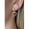 thumbnail image 3 of Malibu Sunday 18K Gold Plated Heart Huggie Earrings with White Zircon Jewelry for Women, 3 of 6
