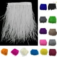 thumbnail image 1 of Ostrich Feather Fringe Trim Costume Sewing Crafts Sewing Crafts Ostrich Decor 9-15cm Deep pink, 1 of 9