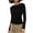 Black Shirts, variant on Htigea Women's Long Sleeve Shirts Solid Color Slim Fit Frill Tops Basic Crewneck Pullover Y2k Tees Pink M
