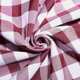 thumbnail image 2 of Efavormart Perfect Picnic Inspired White/Burgundy Checkered 90" Round Polyester Tablecloths For Party Event Decor, 2 of 8