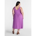 thumbnail image 2 of Terra & Sky Women’s Plus Low Scoop Neck Tank Dress, Sizes 0X-5X, 2 of 4