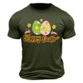 thumbnail image 1 of Camisa Casual de Cuello de la Tripulación de la Impresión de Pascua de Manga Corta de Verano Top Ligero de Poliéster para los Hombres, Camiseta de Manga Corta para el Uso Diario de Primavera Verano, 1 of 9