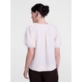 thumbnail image 4 of Scenario Women's Textured Top with Short Puff Sleeves, Sizes XS-XXXL, 4 of 6