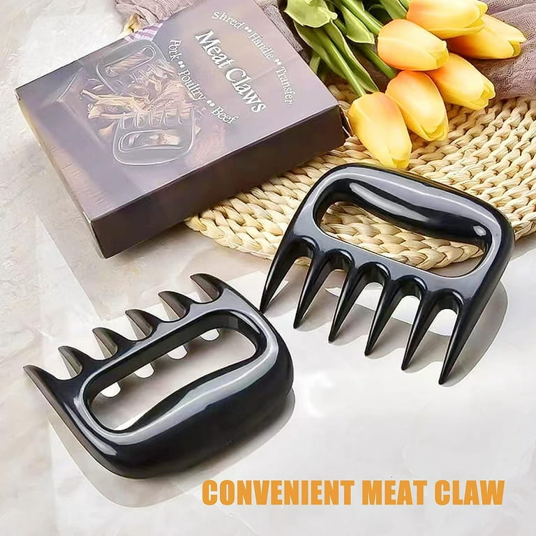 Jawanfu Meat Shredder Claws, Stainless Steel Bear Claws for Shredding Meat, BBQ Forks for Handling, Lifting Pork, Chicken, Accessories for Slow