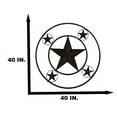 thumbnail image 2 of Oversized 40"D Vintage Rustic Western Lone Star Metal Circle Wall Decor Plaque, 2 of 7